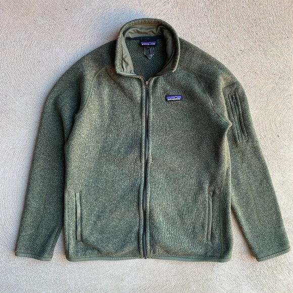 Women's Patagonia Better Sweater Fleece Jacket Olive Green 25542 - Picture 1 of 3